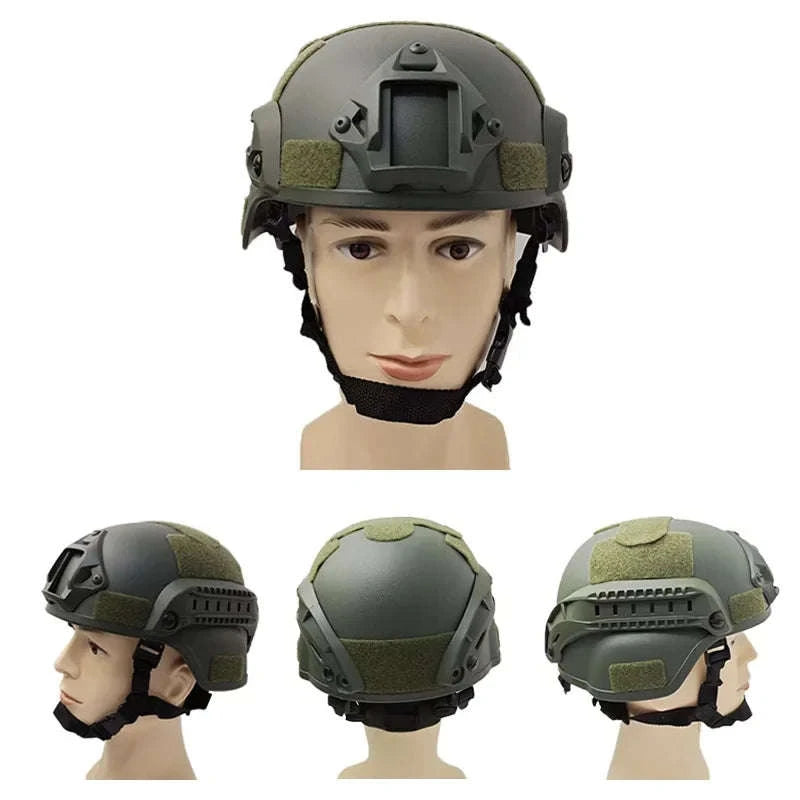 Protective FAST Tactical Helmet for Training and Field Use-Khaki