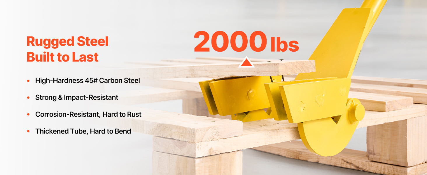 41palcová páčidlová tyč Pallet Buster – ocelový nástroj na páčení s nosností 2000 lb pro odstraňování palubních prken