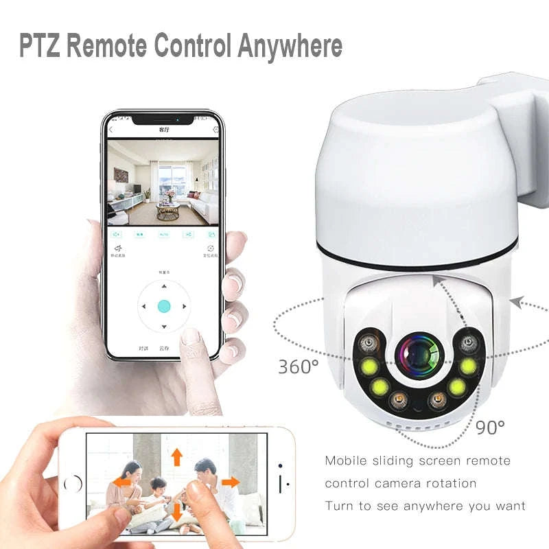 PTZ IP Security Camera for Full 360° Home Surveillance-EU Plug / spain