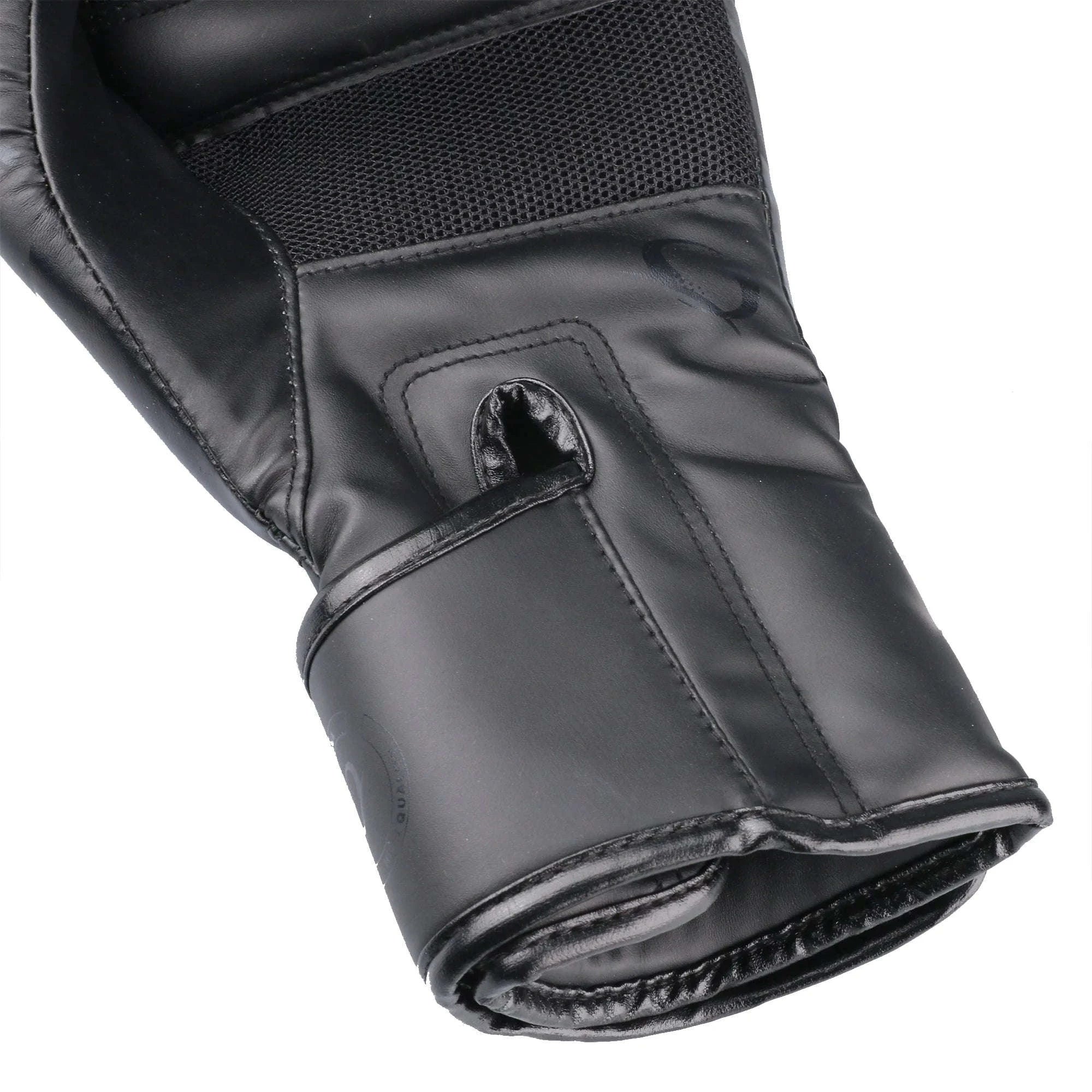 PU Leather Boxing Gloves for Training-No.1 all black / 12oz