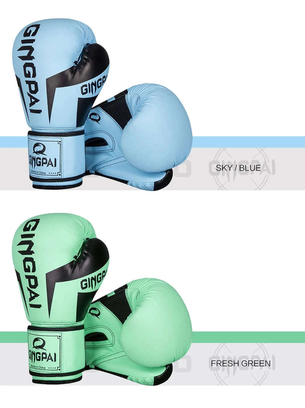 PU Leather Boxing Gloves for Training-No.1 all black / 12oz