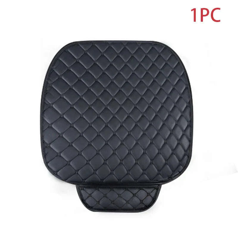 PU Leather Car Seat Cover with Storage Pocket-White Rear 1pc