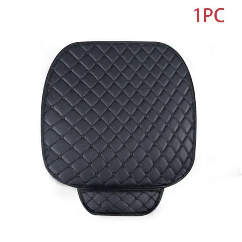 PU Leather Car Seat Cover with Storage Pocket-White Rear 1pc