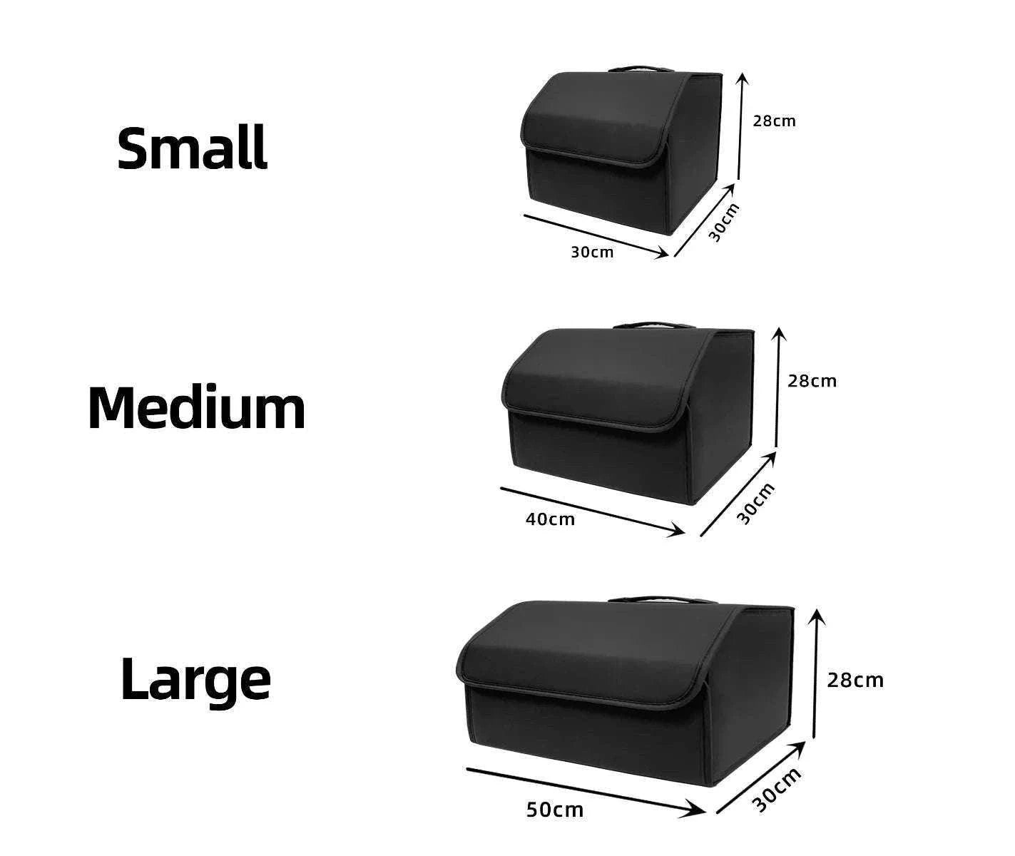 PU Leather Collapsible Car Trunk Storage Organizer-M / China Mainland