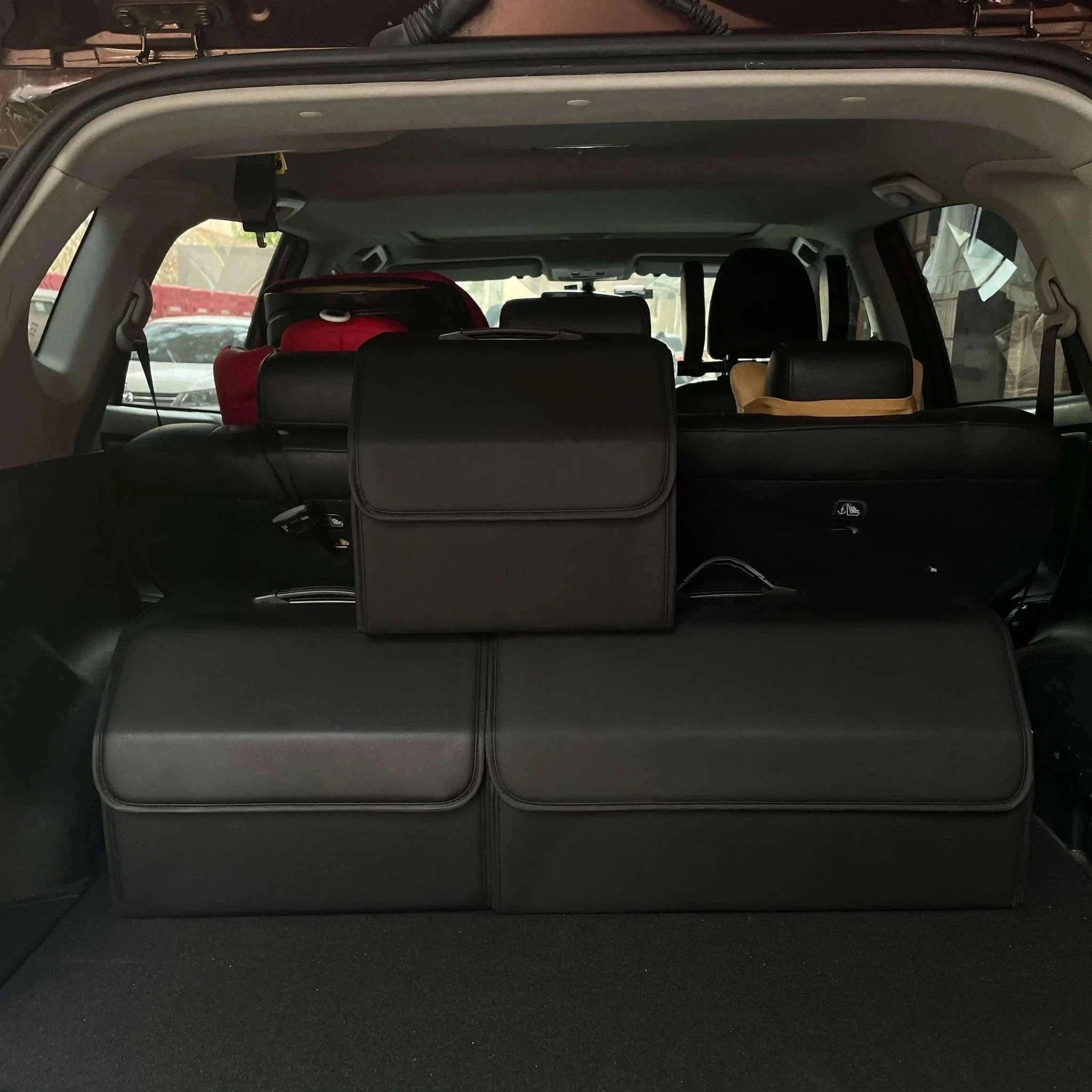 PU Leather Collapsible Car Trunk Storage Organizer-M / China Mainland