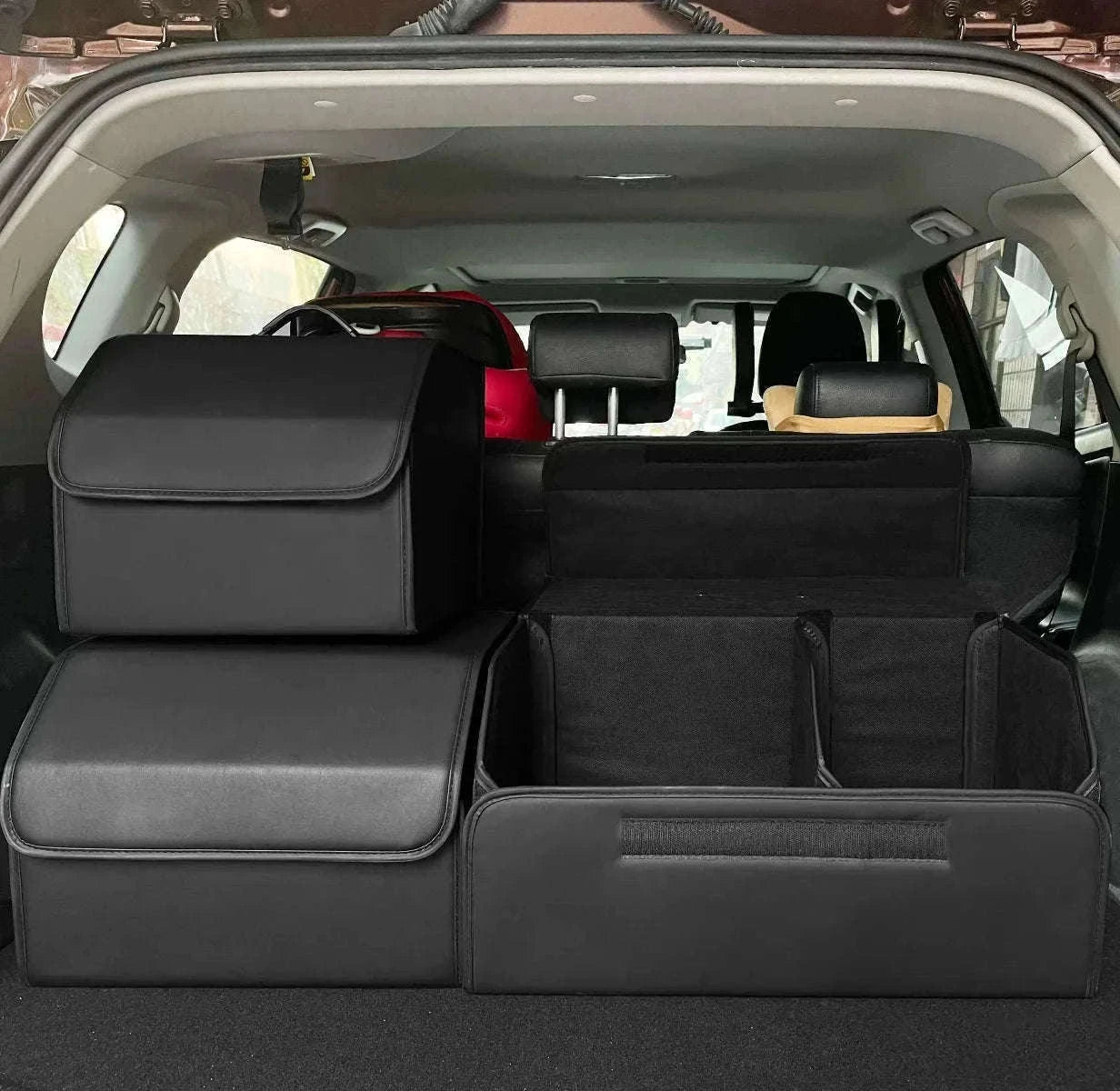 PU Leather Collapsible Car Trunk Storage Organizer-M / China Mainland