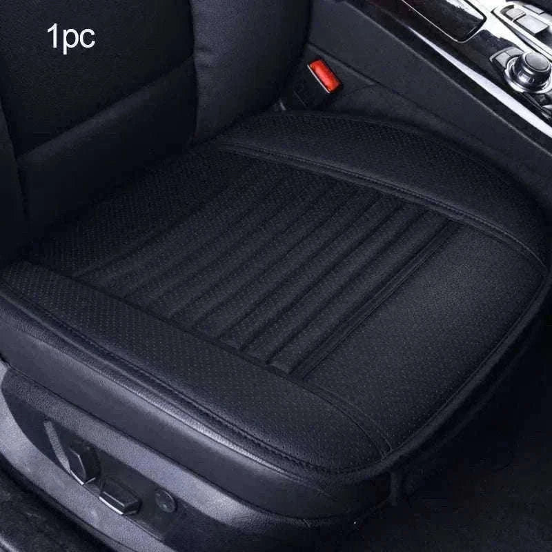 PU Leather Universal Anti-Slip Waterproof Car Seat Cover-Rear White line 1pc