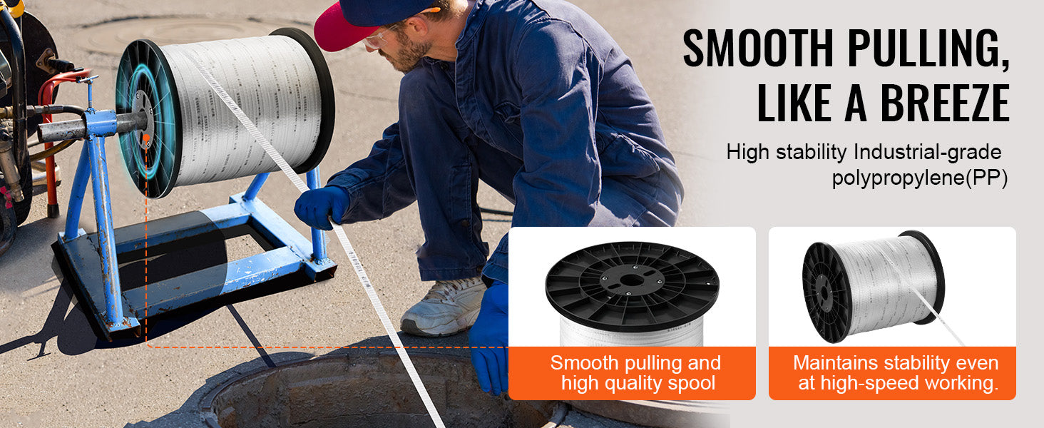 Polyester Pull Tape Flat Rope for Cable Pulling and Conduit Work