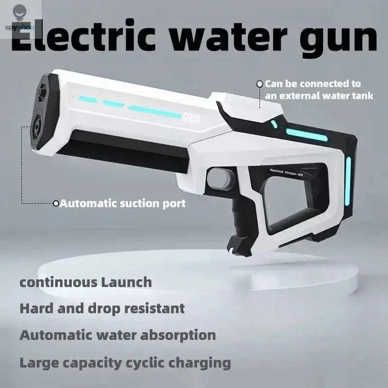 Pulse Electric Continuous Water Gun – Continuous Stream Power for Summer Battles-White