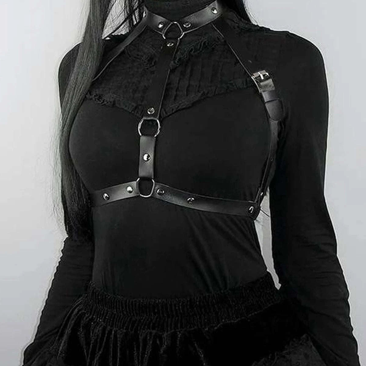 Punk Rock Chest Harness Belt for Women-waist belt / Adjustable