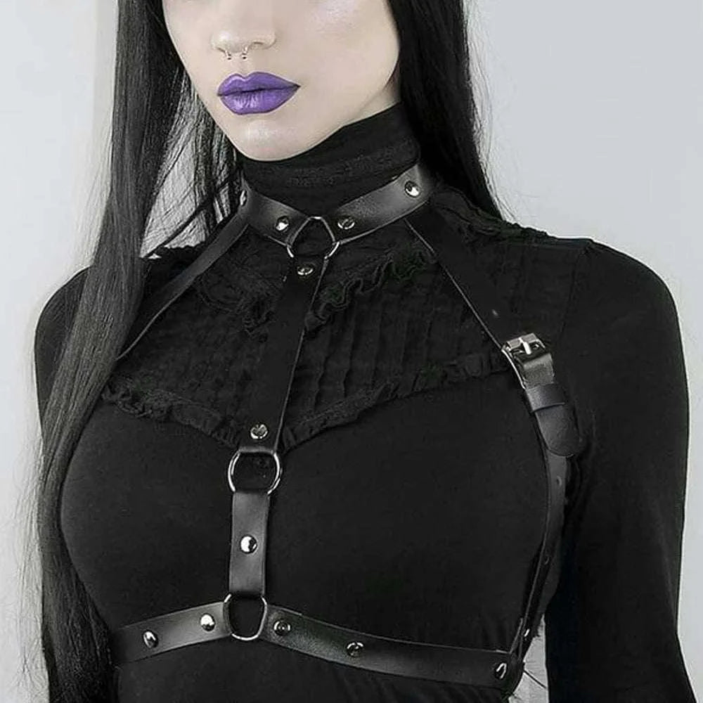 Punk Rock Chest Harness Belt for Women-waist belt / Adjustable