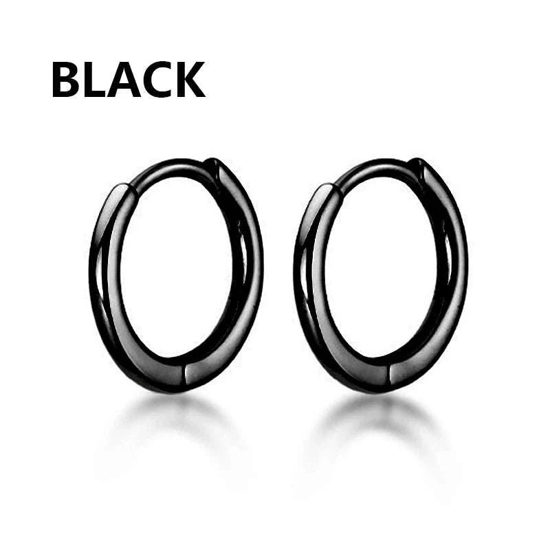 Punk Stainless Steel Stud Earrings in Black-Type12