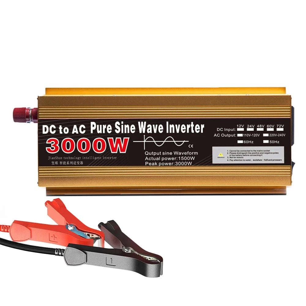 Pure Sine Wave Inverter 12V to 220V 1600W-3000W-1600W 12V 50HZ