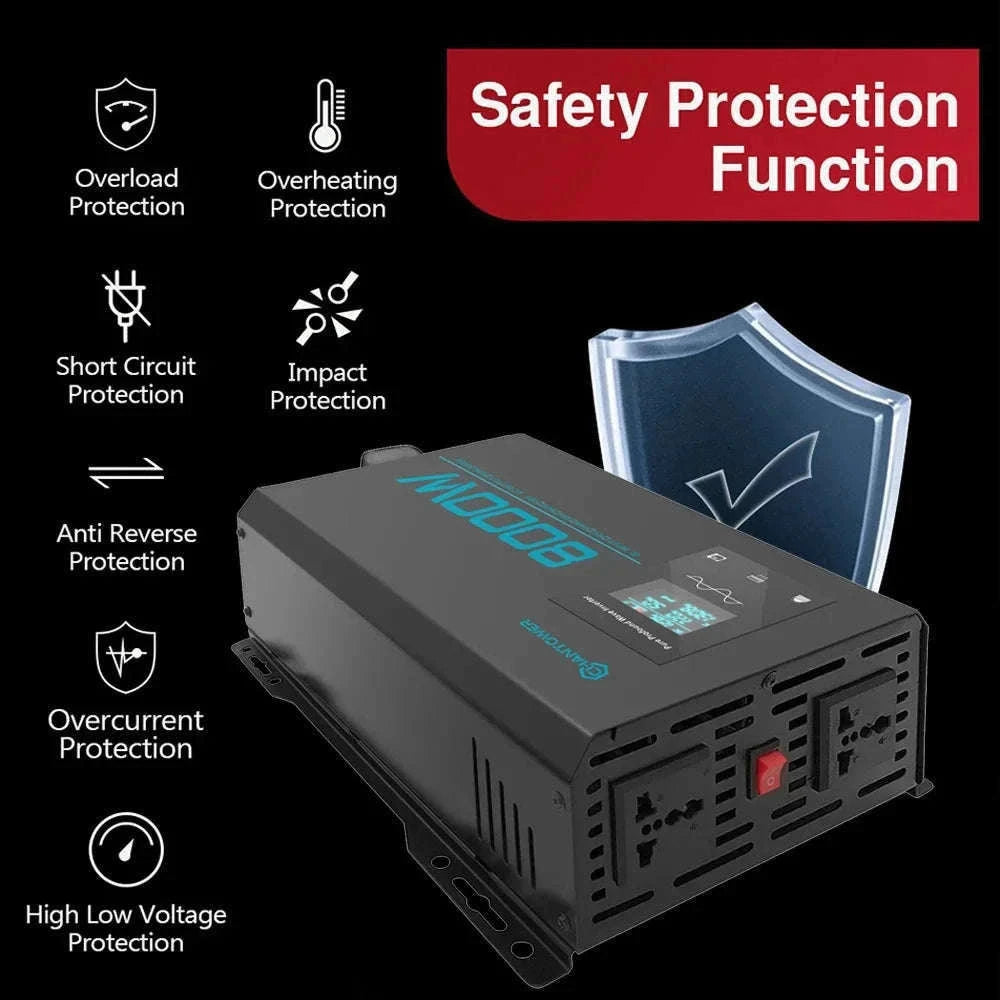 Pure Sine Wave Inverter 12V to 220V 3000W-4000W 12V 220V