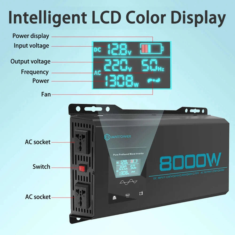 Pure Sine Wave Inverter 12V to 220V 3000W-4000W 12V 220V