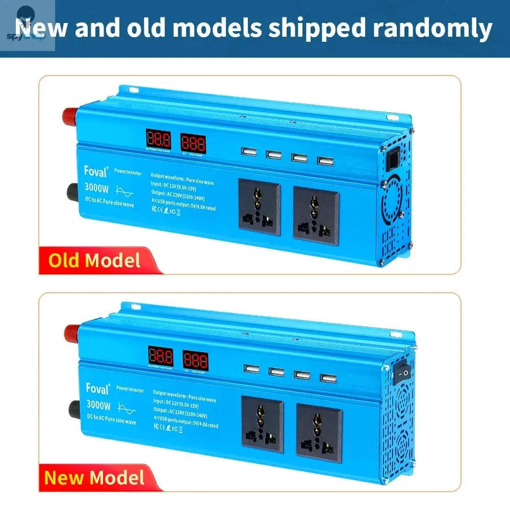 Pure Sine Wave Inverter 1500W DC 12V to AC 220V Converter-3000W Universal 50Hz