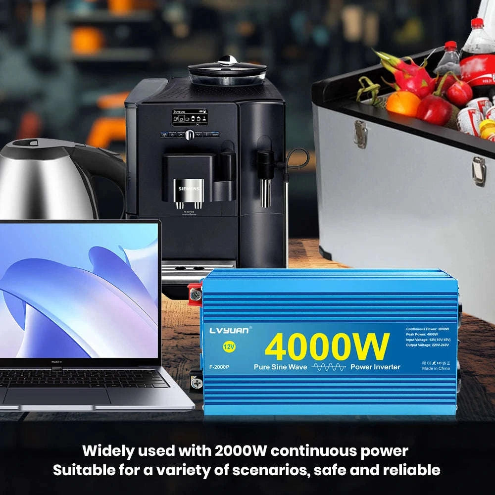 Pure Sine Wave Inverter 2000W 12V/24V to 220V/240V-12V 2000W EU / Poland