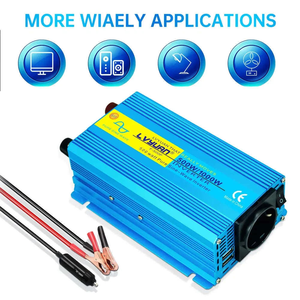 Pure Sine Wave Inverter 2000W 12V/24V to 220V/240V-12V 2000W EU / Poland