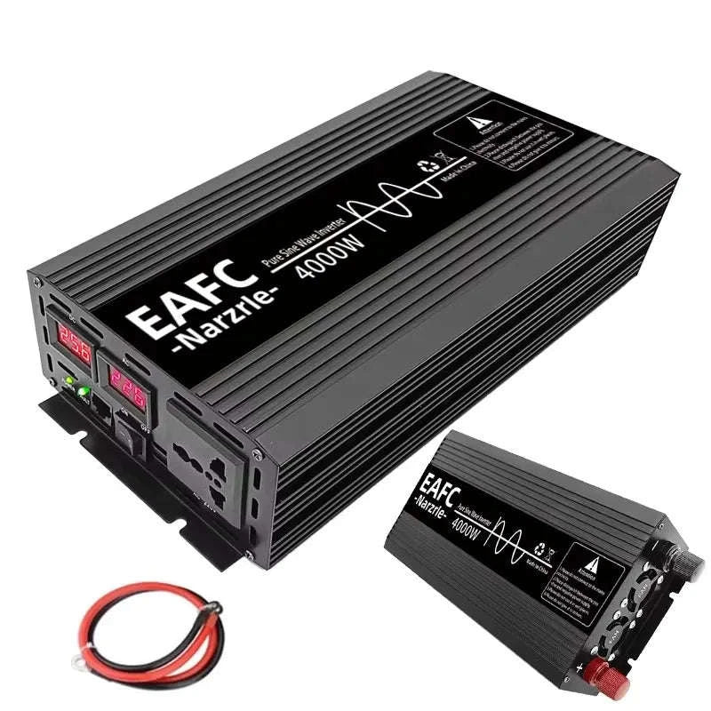 Pure Sine Wave Inverter 2000W Continuous 4000W Peak 12V to 220V EU Socket-2000W / Poland