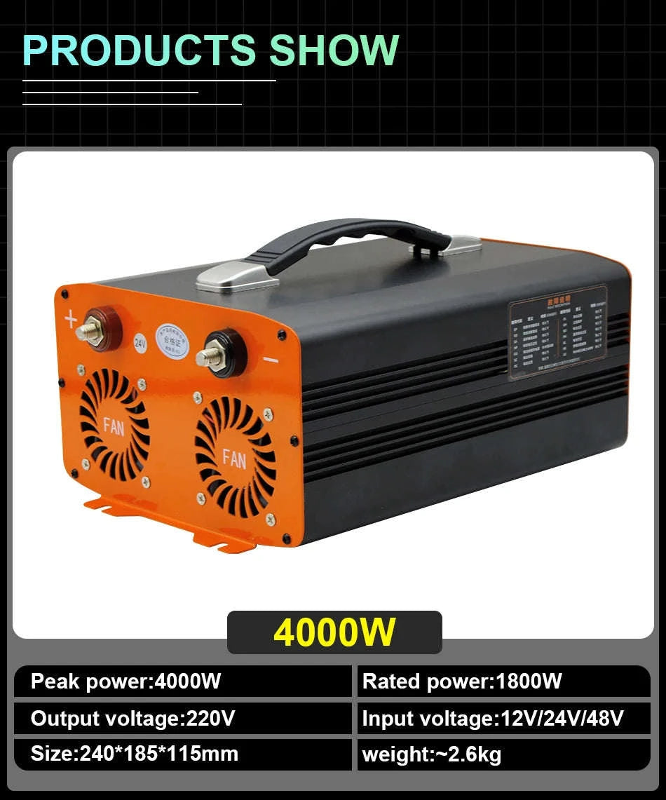 Pure Sine Wave Inverter 4000W-9000W 12V/24V/48V to 220V-4000W-12V