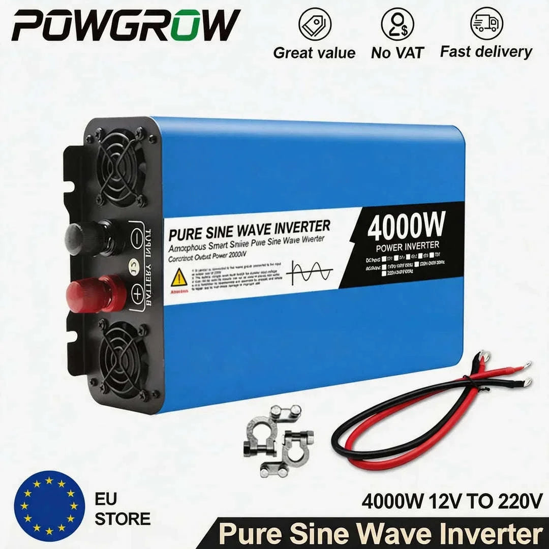 Pure Sine Wave Power Inverter 12V/24V to 220V-5000W-12V / Poland