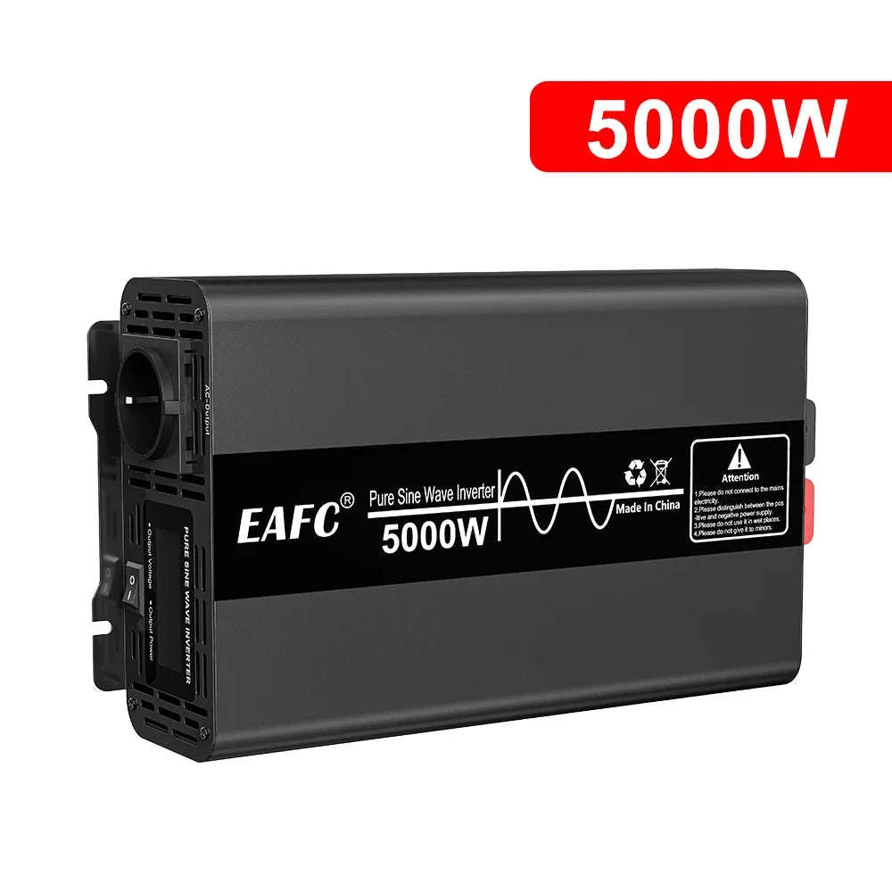 Pure Sine Wave Power Inverter 12V DC to 220V AC-12V 5000W