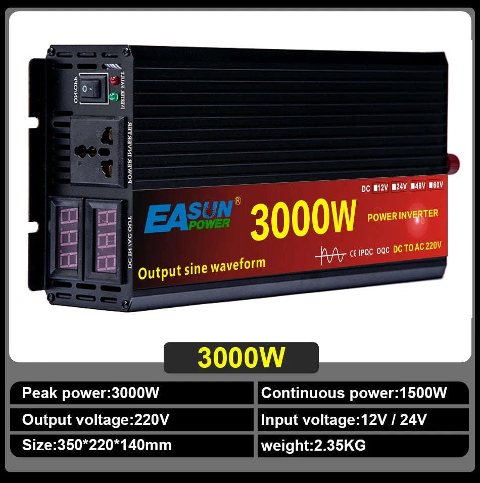 Pure Sine Wave Power Inverter 12V to 220V-4000W-12V / Poland