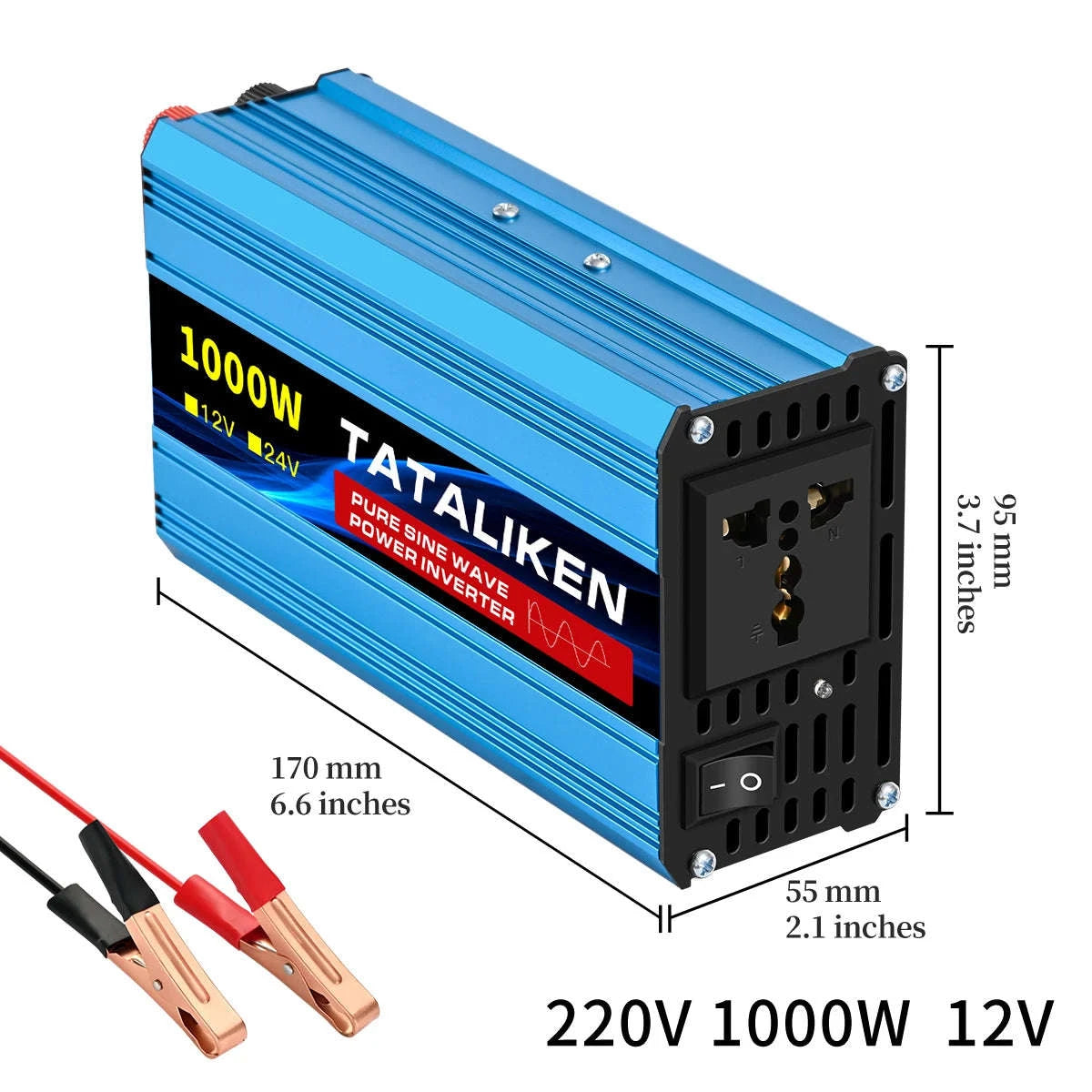 Pure Sine Wave Power Inverter Charger 12V/24V to 220V-24V4000W 220V
