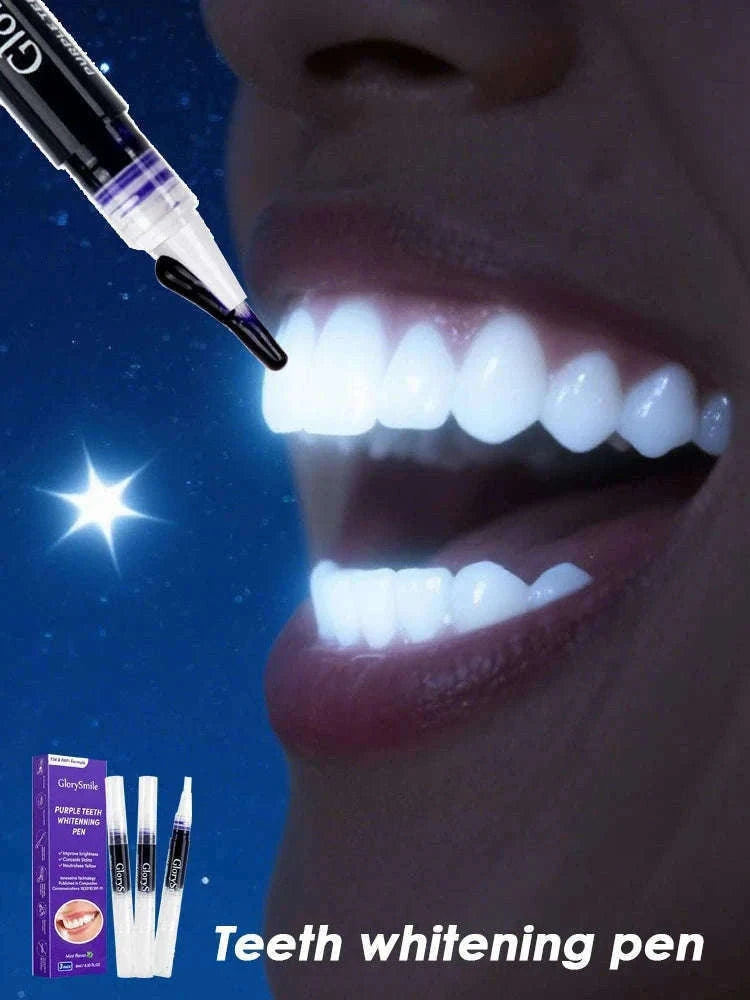 Purple Instant Teeth Whitening Pen for a Brighter Smile-2 Pcs