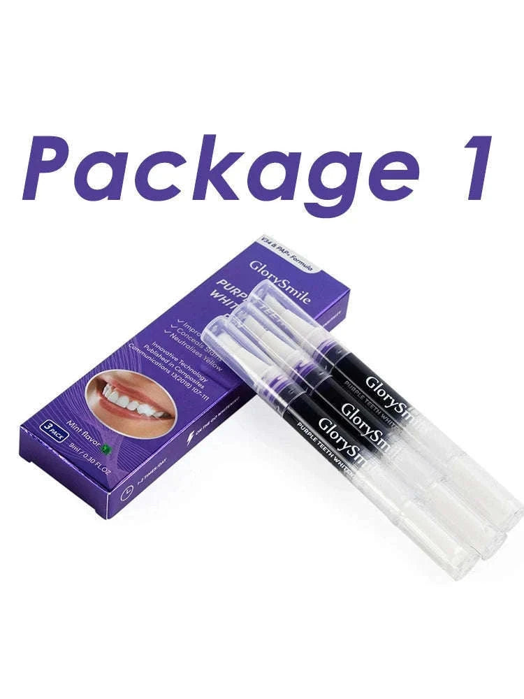 Purple Instant Teeth Whitening Pen for a Brighter Smile-2 Pcs