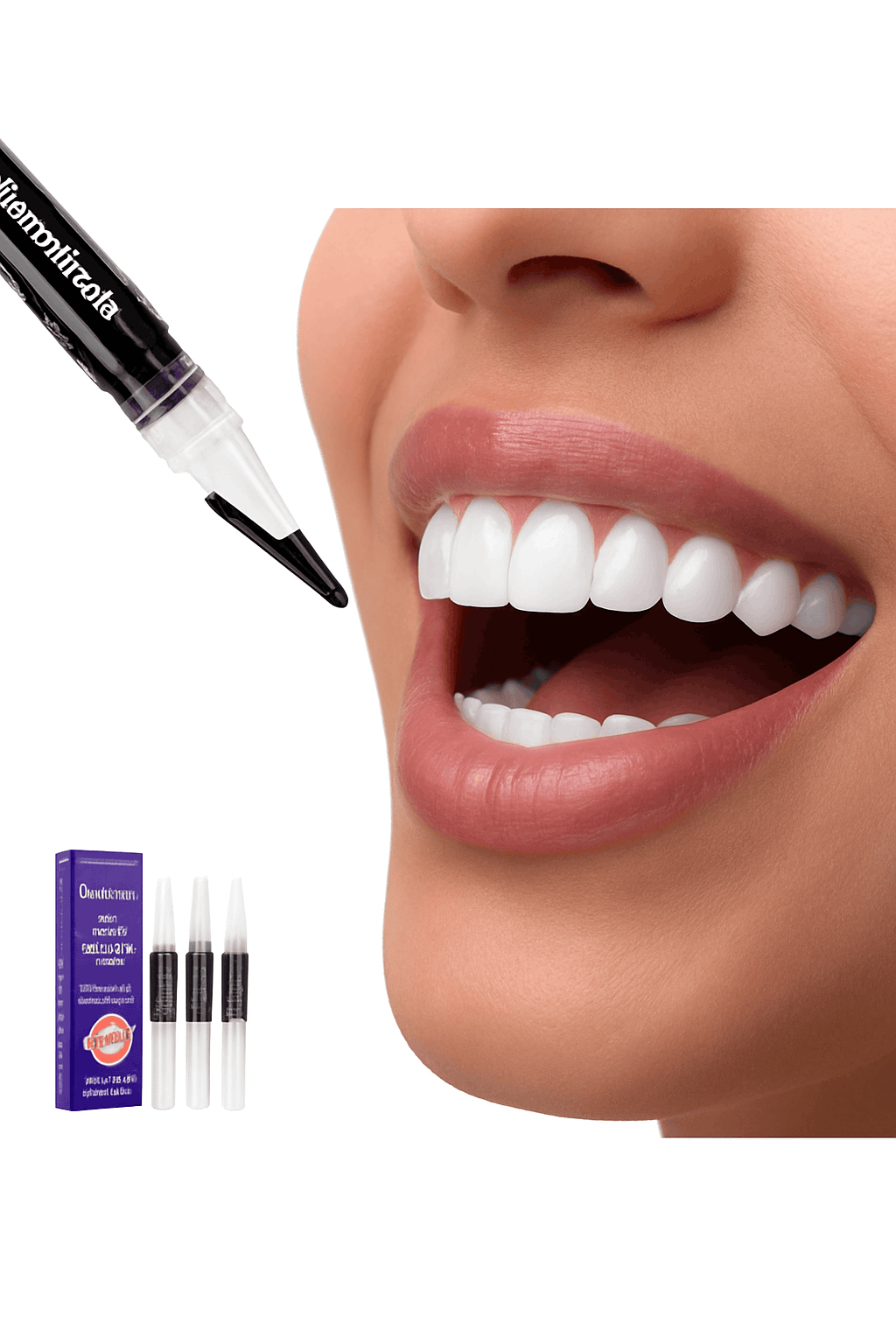 Purple Instant Teeth Whitening Pen for a Brighter Smile-2 Pcs