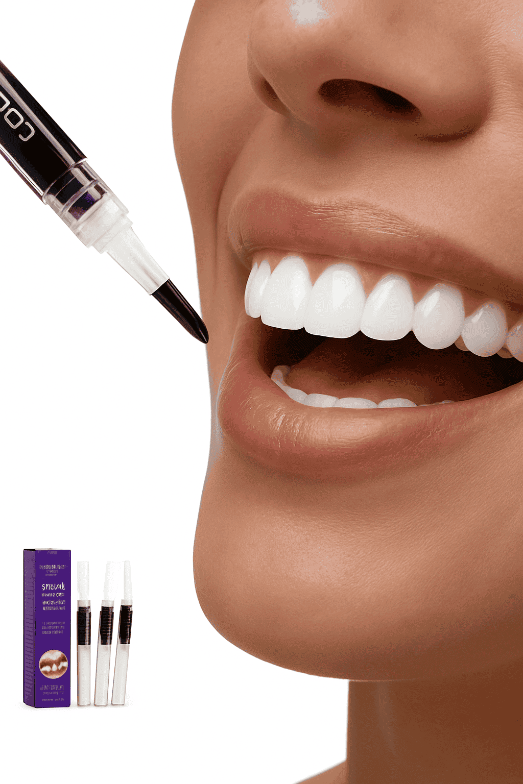 Purple Instant Teeth Whitening Pen for a Brighter Smile-2 Pcs