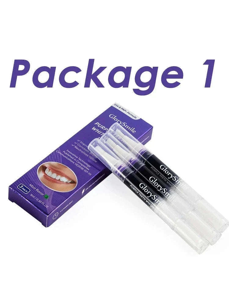 Purple Instant Teeth Whitening Pen for a Brighter Smile-2 Pcs