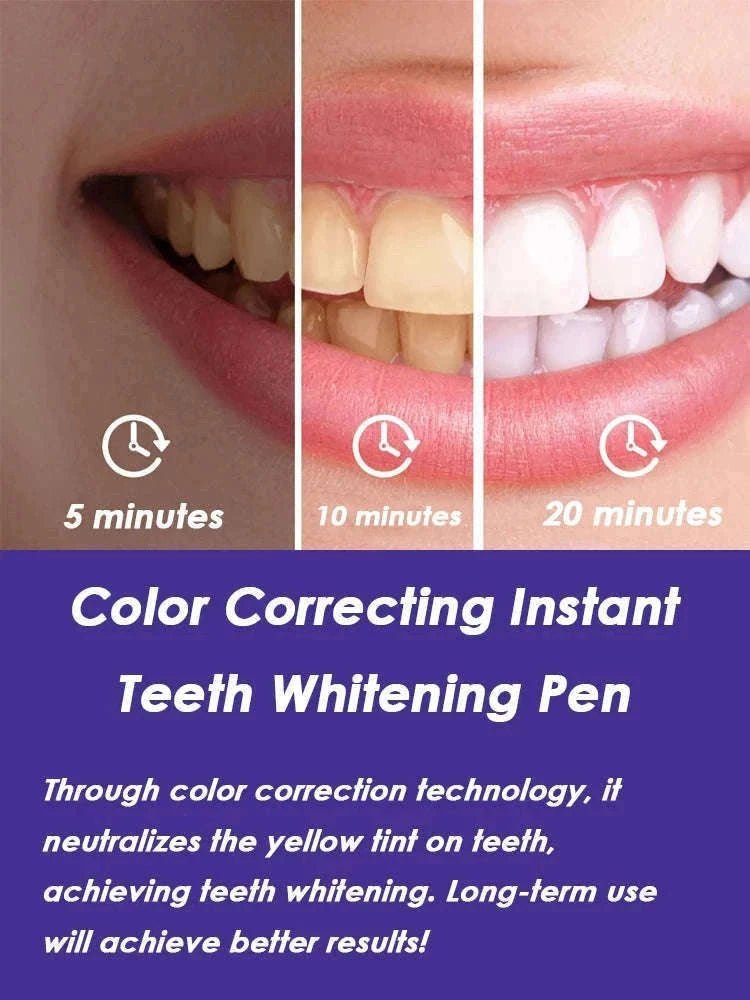 Purple Instant Teeth Whitening Pen for a Brighter Smile-2 Pcs