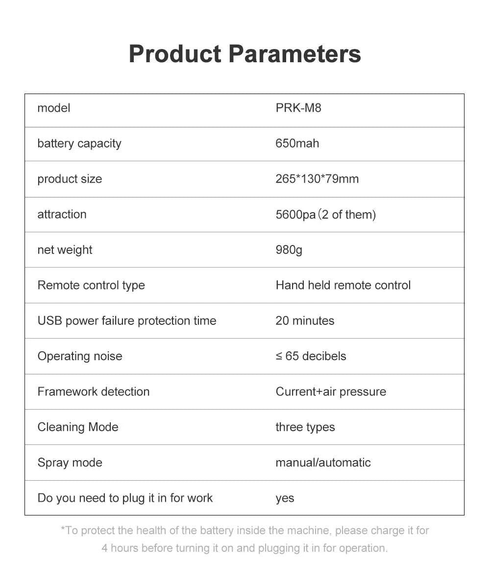 PuRuiKai Window Cleaning Robot with Dual Nozzles-WHITE / EU / france|Yes