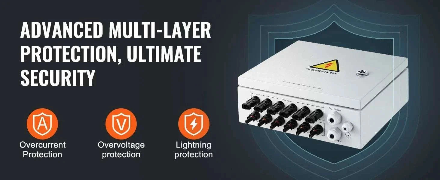 PV Combiner Box 4/6 String Solar Panel System with DC Protection-6 String 10A Steel / Poland