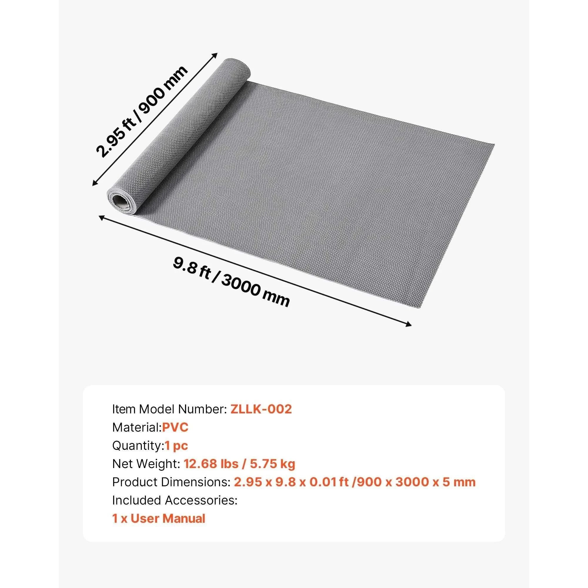 PVC Drainage Mat Roll Non-Slip Wet Area Floor Mat 3ft Wide-3x16.4FT / United States