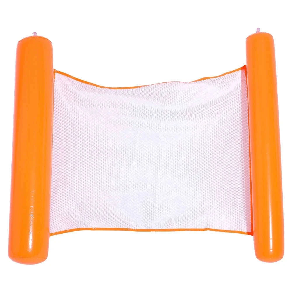 PVC Inflatable Floating Row Water Hammock Lounger-Fluorescent green