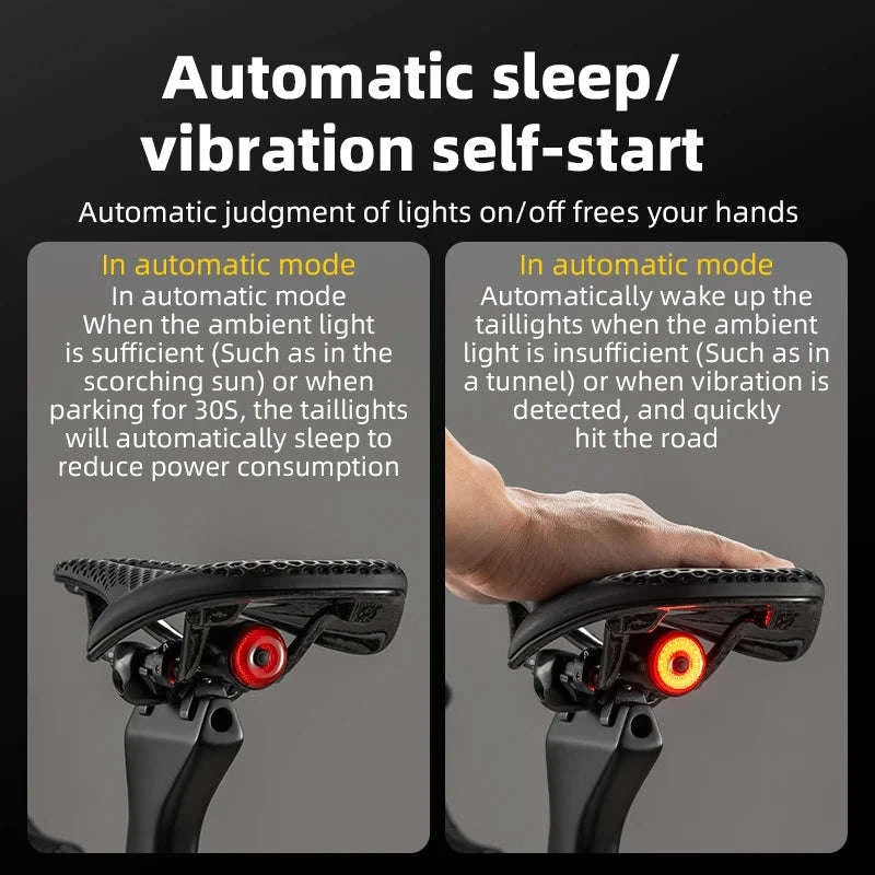 Q5 Mini Smart Auto Brake Sensing Bike Tail Light-Q5 Mini