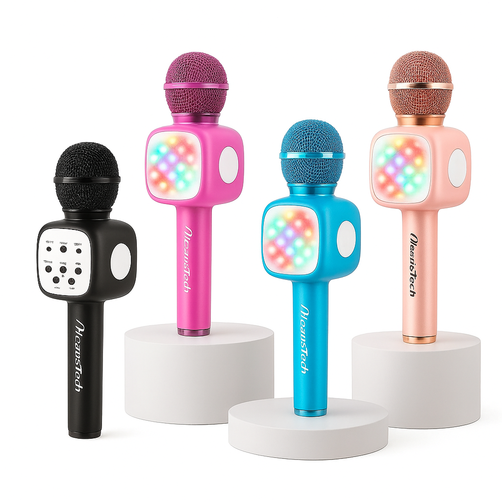 6-in-1 Karaoke Microphone with Bluetooth Speaker