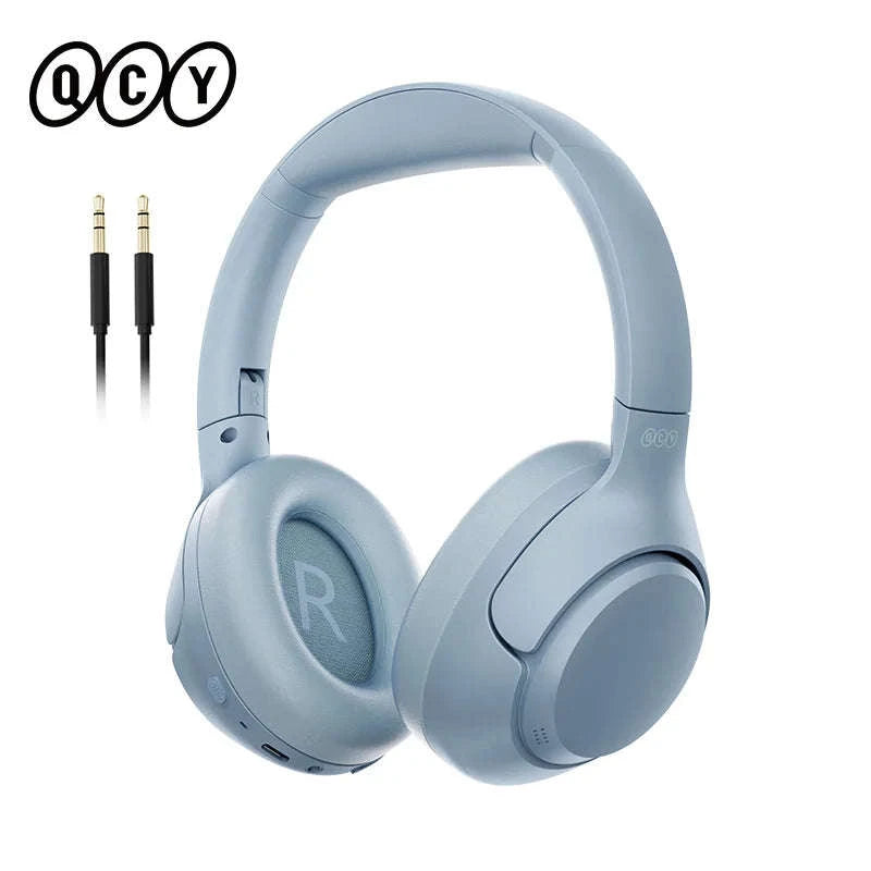 QCY H3 ANC Wireless Headphones with Hi‑Res Sound-H3-Bluegrey / spain