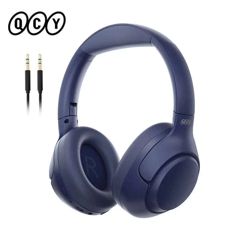 QCY H3 ANC Wireless Headphones with Hi-Res Sound-H3-Bluegrey / spain