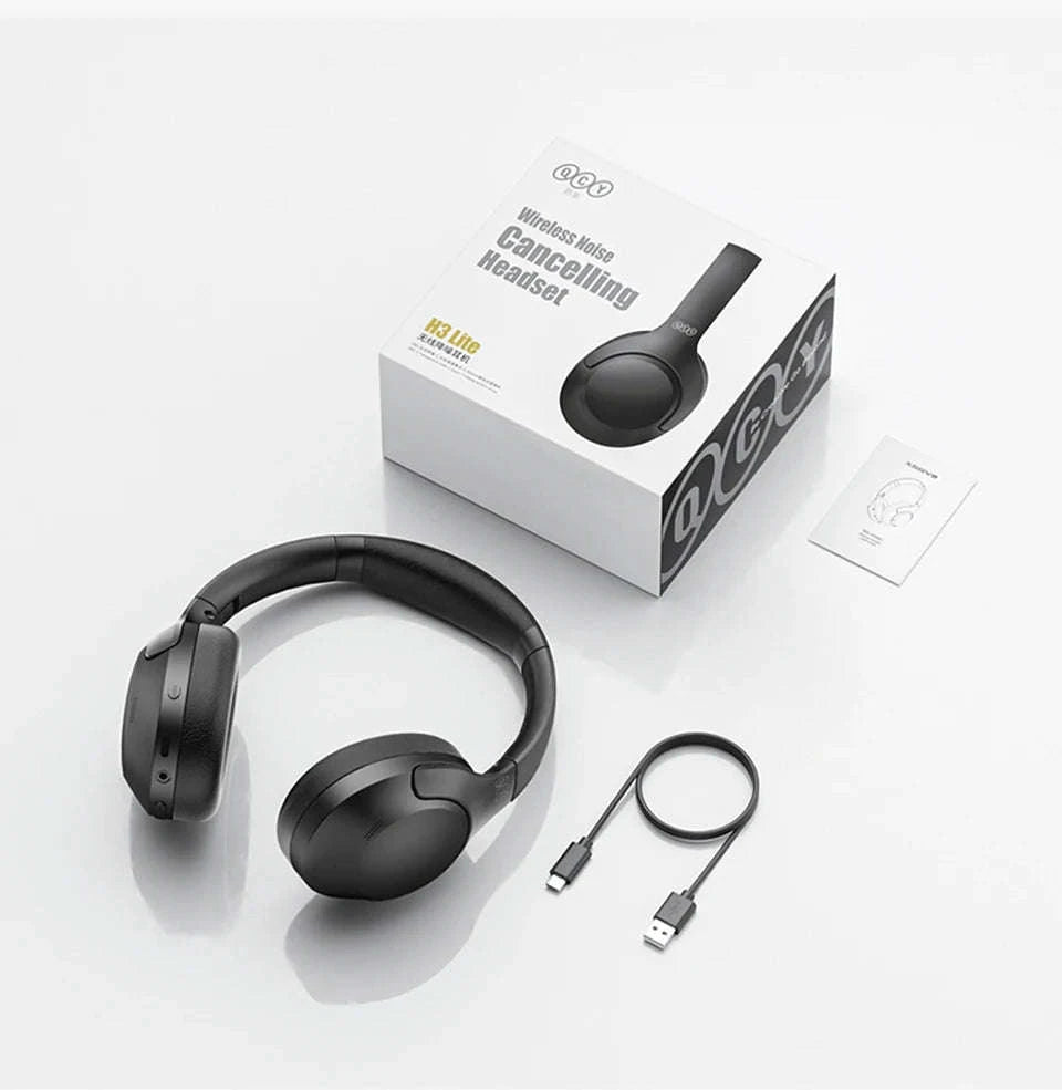 QCY H3 Lite ANC Wireless Headphones-H3 Lite-BLACK / spain