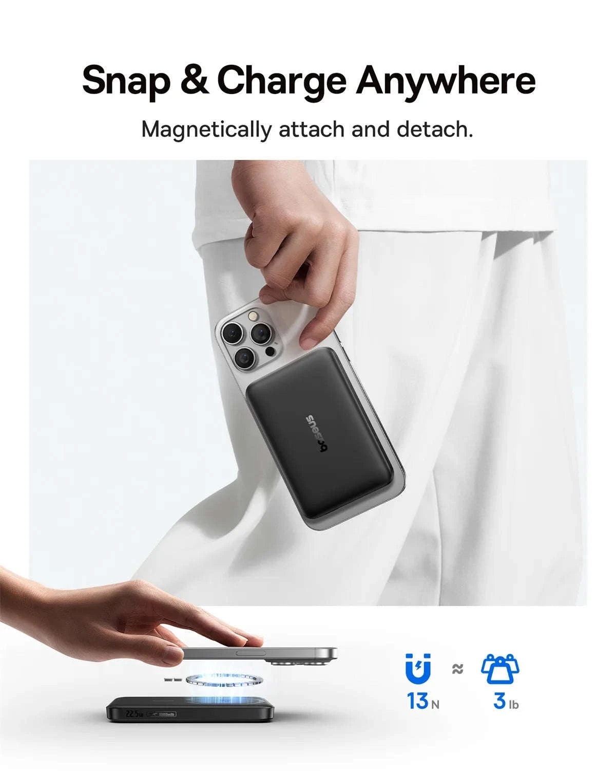 Qi2 Magnetic Power Bank 10000mAh 15W Wireless Charging 22.5W Wired Charge-Qi2.2 25W New / 10000mAh / China Mainland