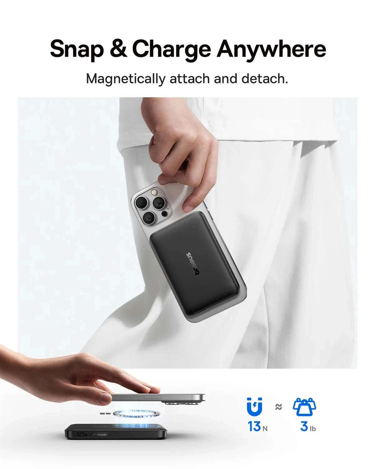 Qi2 Magnetic Power Bank 10000mAh 15W Wireless Charging 22.5W Wired Charge-Qi2.2 25W New / 10000mAh / China Mainland