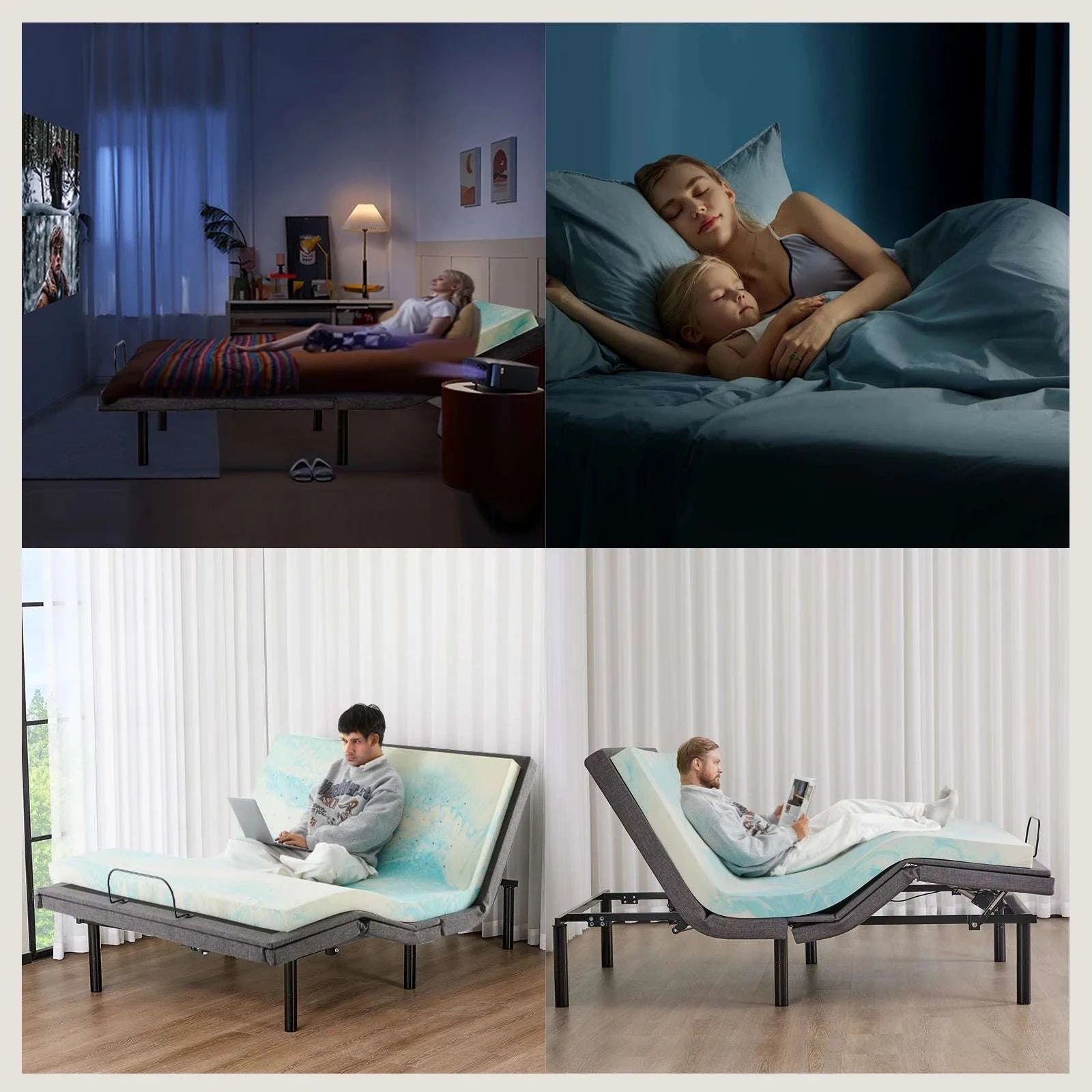 Queen Adjustable Bed Frame with Wireless Remote & Zero Gravity-Twin XL / United States