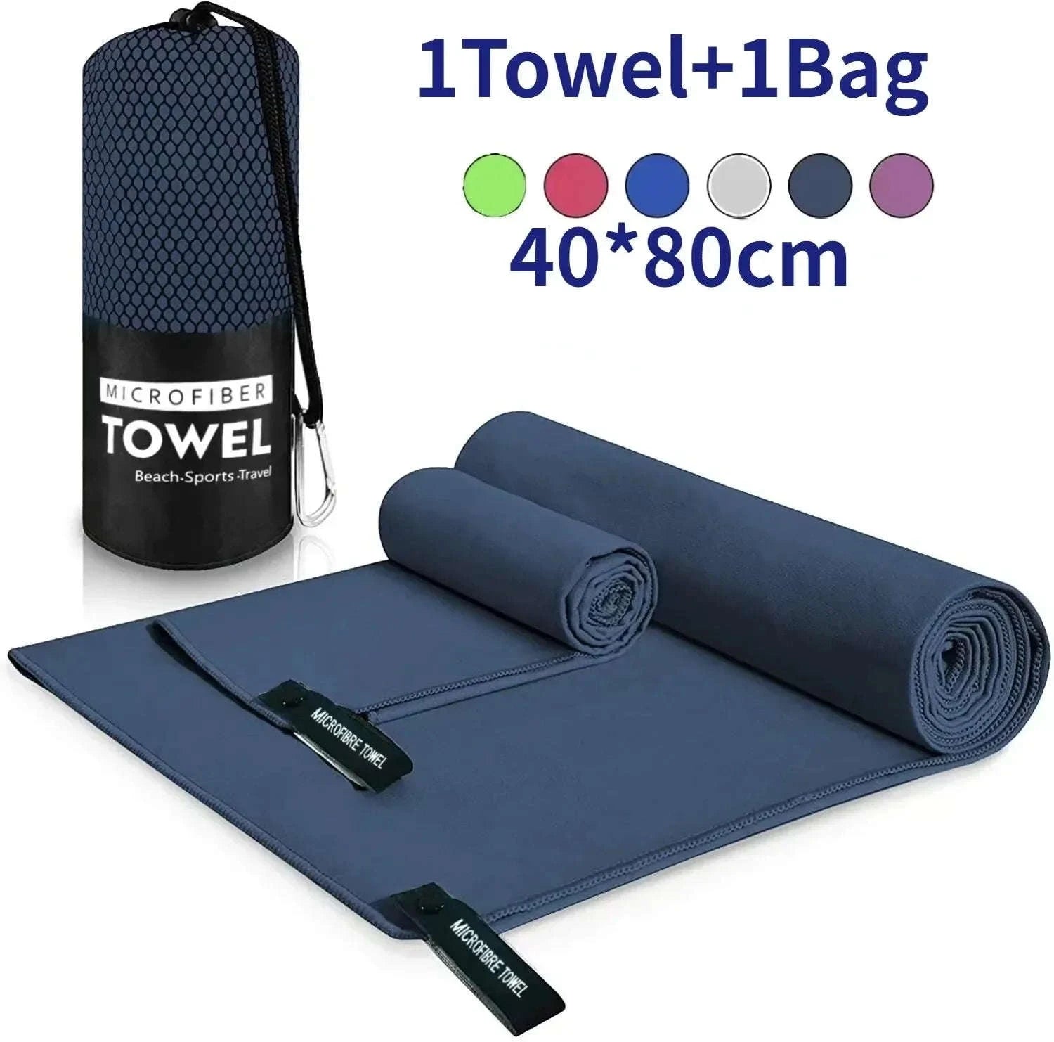 Quick-Drying Sports Towel 40x80cm-Navy Blue