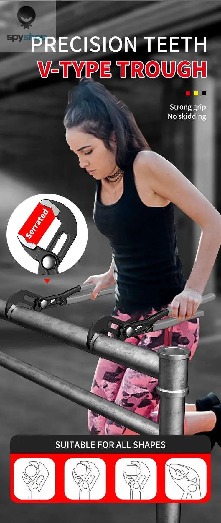 Quick‑Release Adjustable Water Pump Pliers-8 inch