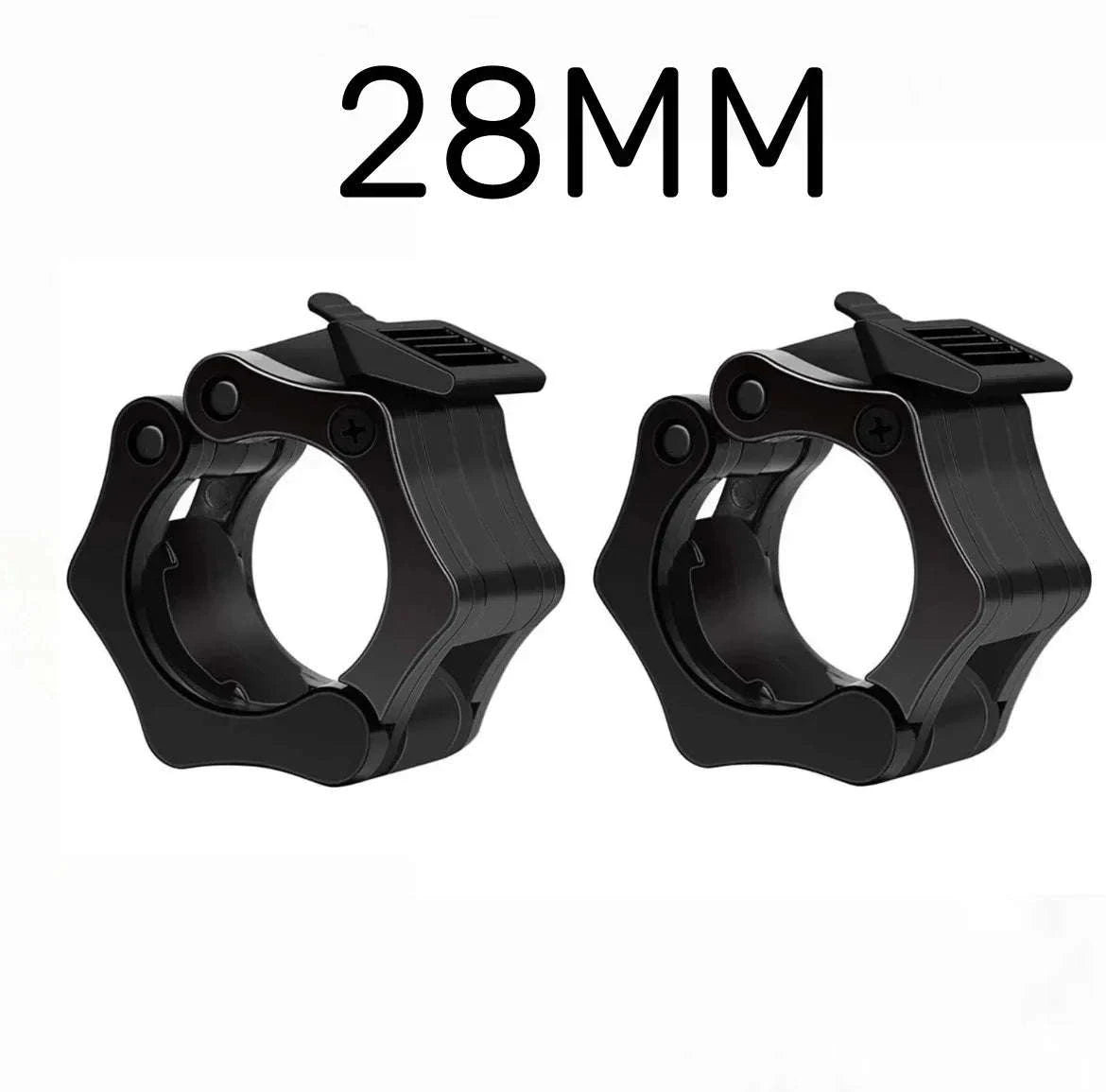Quick Release Barbell Clamps (2PCS) for Secure Weight Training-B 25MM BLACK 1PC