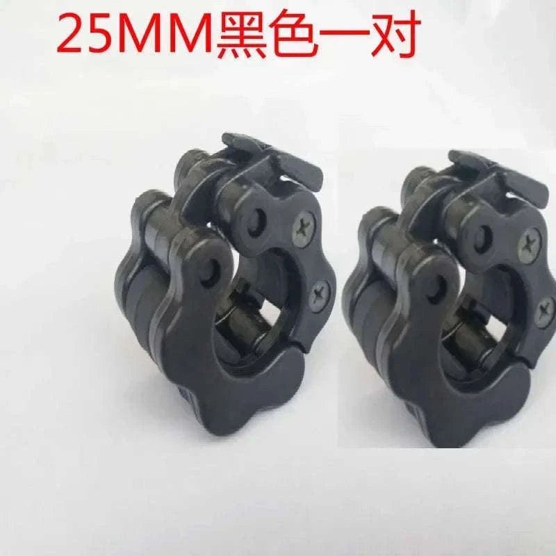 Quick Release Barbell Clamps for Fast, Secure Lifting-25mm red pair